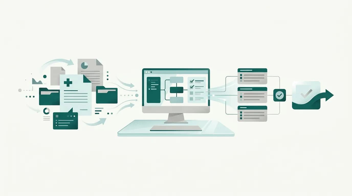 Cancer Registry Abstractor Jobs: Decode the Case Workflow illustration for Health Admin Jobs