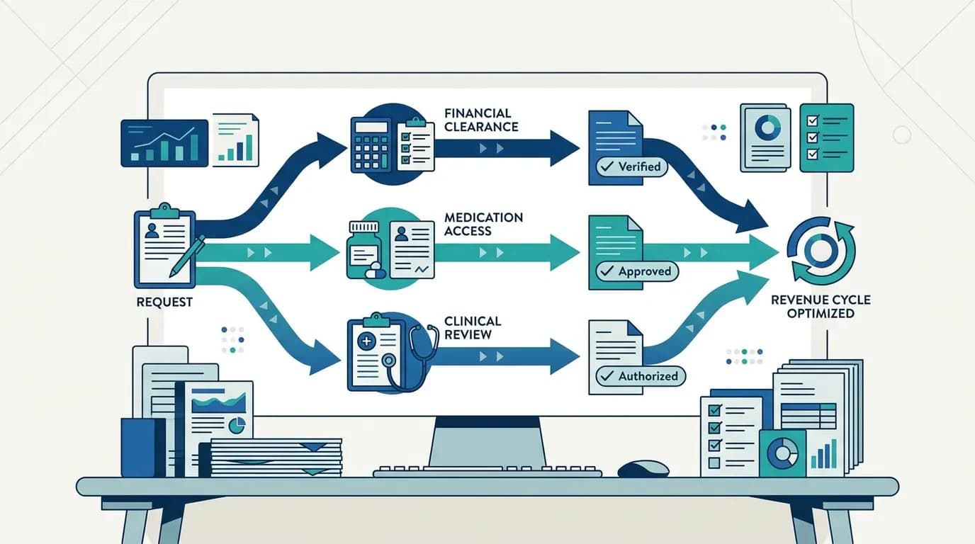 Prior Authorization Specialist Jobs: Decode the Work Queue illustration for Health Admin Jobs